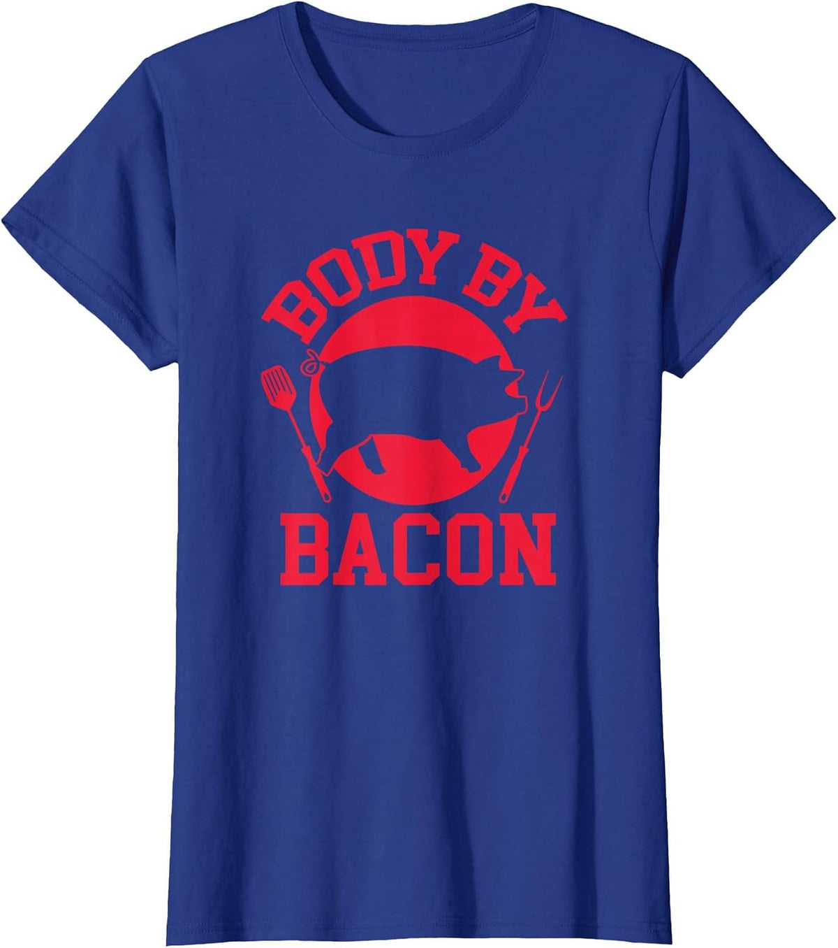 Body by Bacon Funny Keto Carnivore Food T-Shirt - Royal Blue