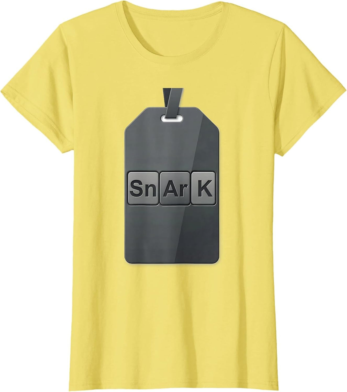 Women's Sn-Ar-K Funny Chemistry Nerd Humor Periodic Table Science T-Shirt - Lemon Yellow