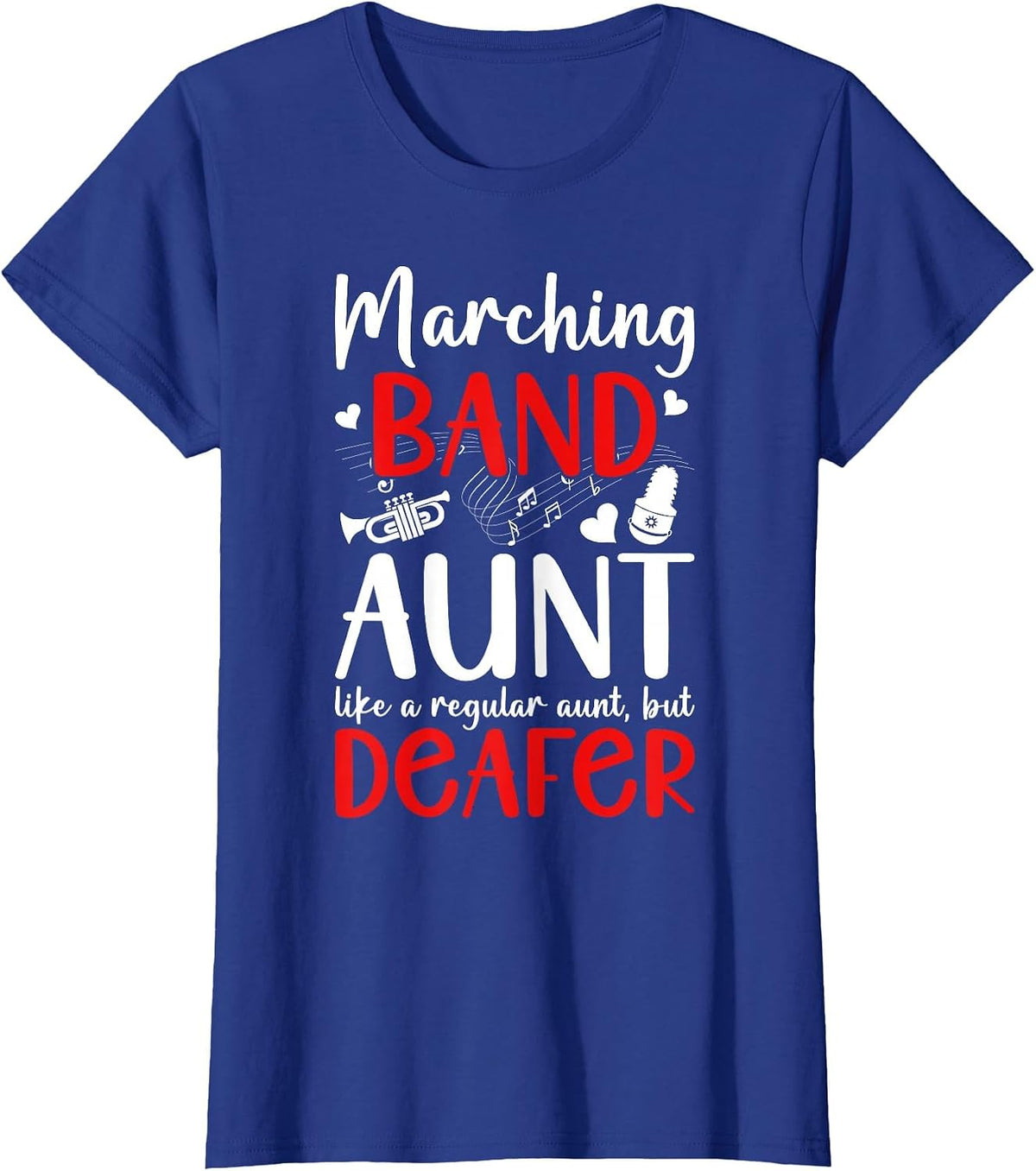 Marching Band Aunt Definition Marching Band Auntie T-Shirt - Royal Blue
