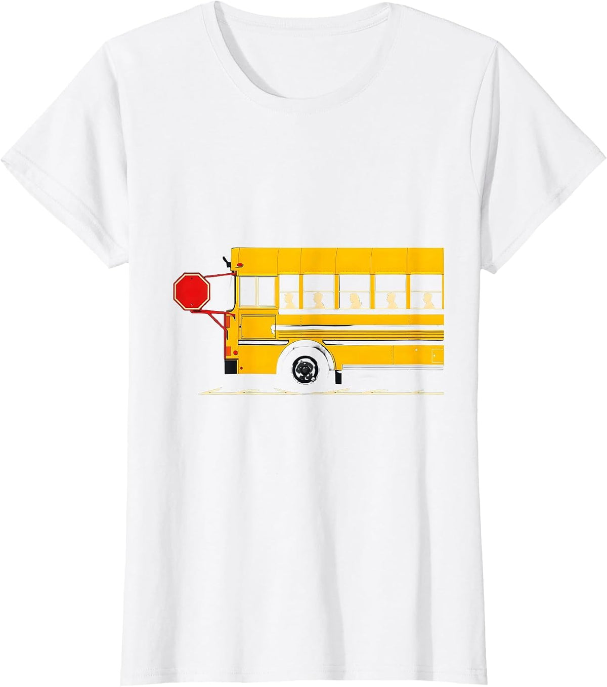 Geometric School Bus Driver Appreciation Gift T-Shirt - White