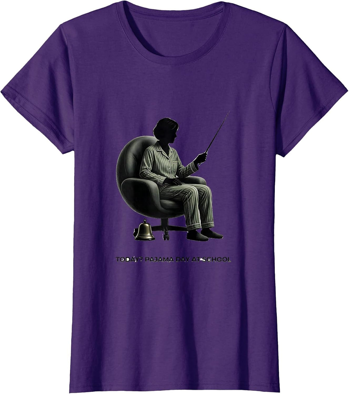 Women's Today? Pajama Day at School Cute Elementary Teacher Spirit T-Shirt - Purple