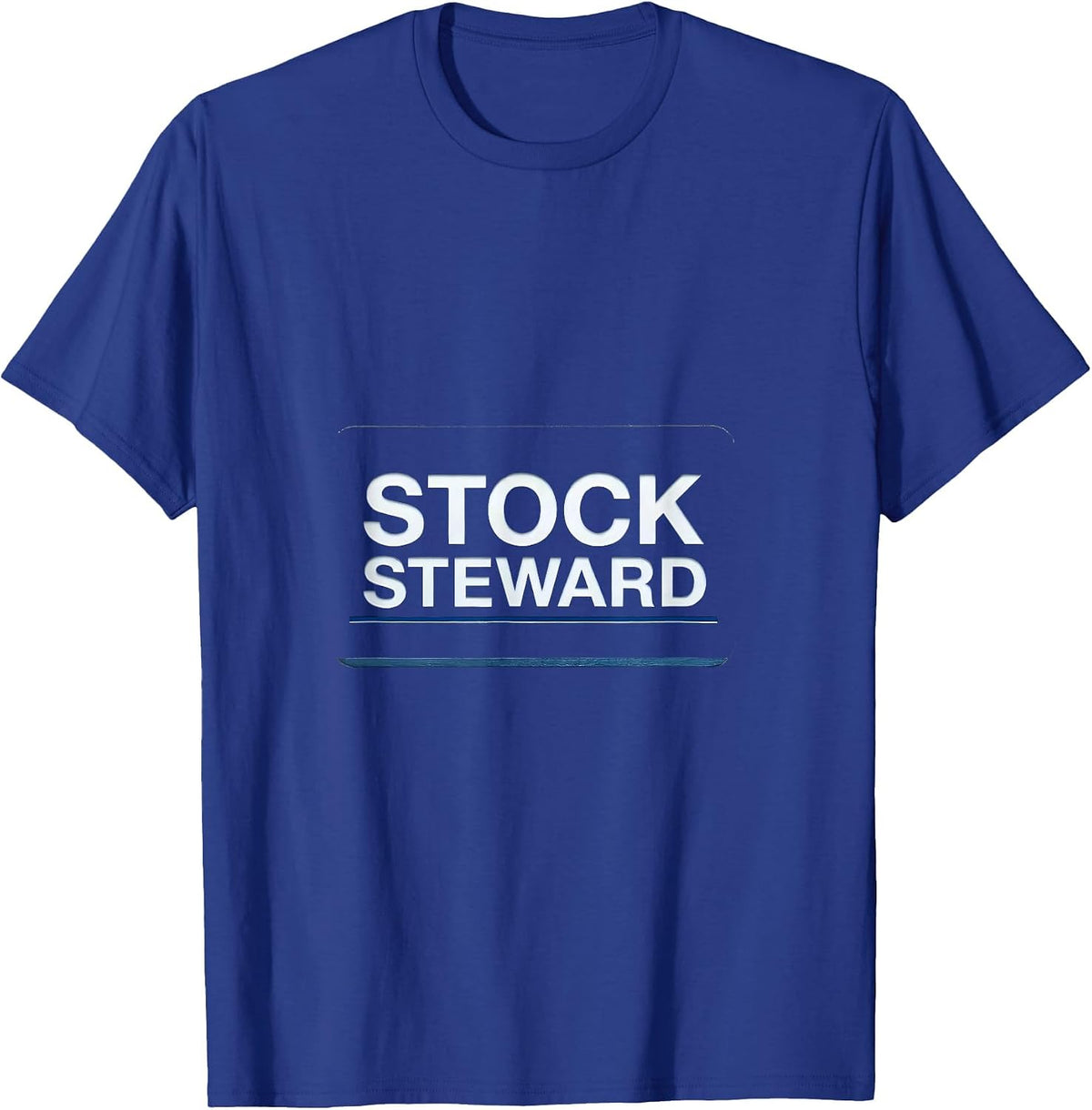 Stock Steward Functional Uniform Small Business Employee T-Shirt - Royal Blue