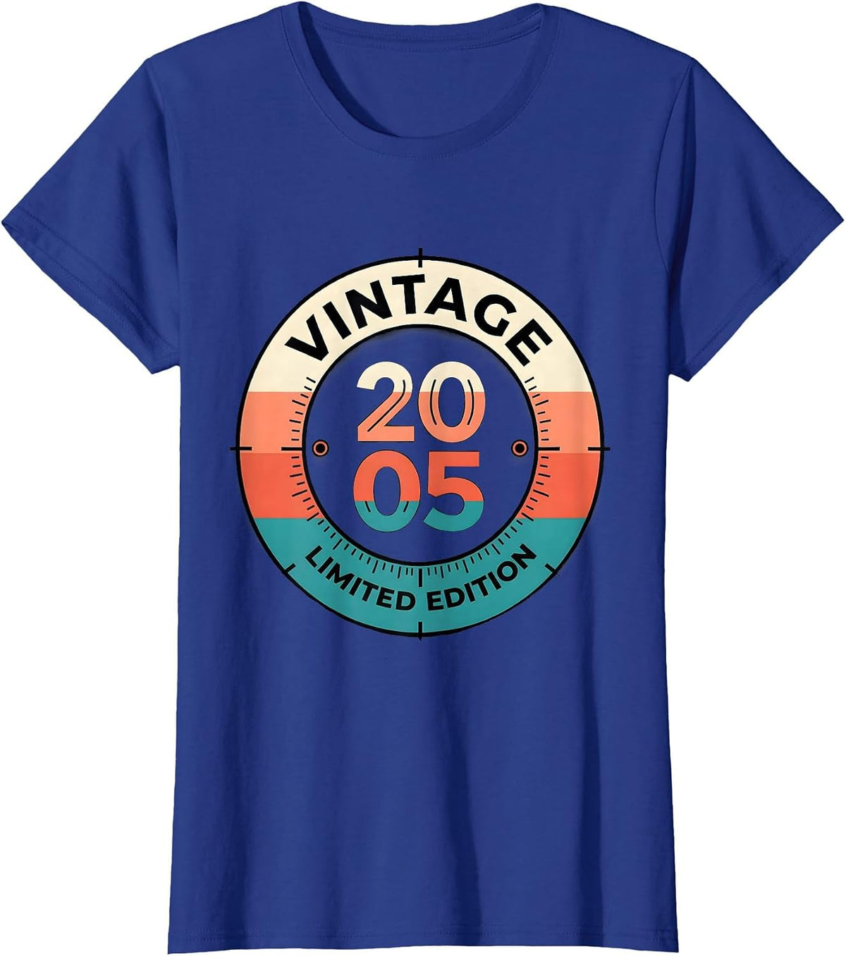 Women's Vintage 2005 Limited Edition 20th Birthday 20 Year Old Gifts T-Shirt - Royal Blue