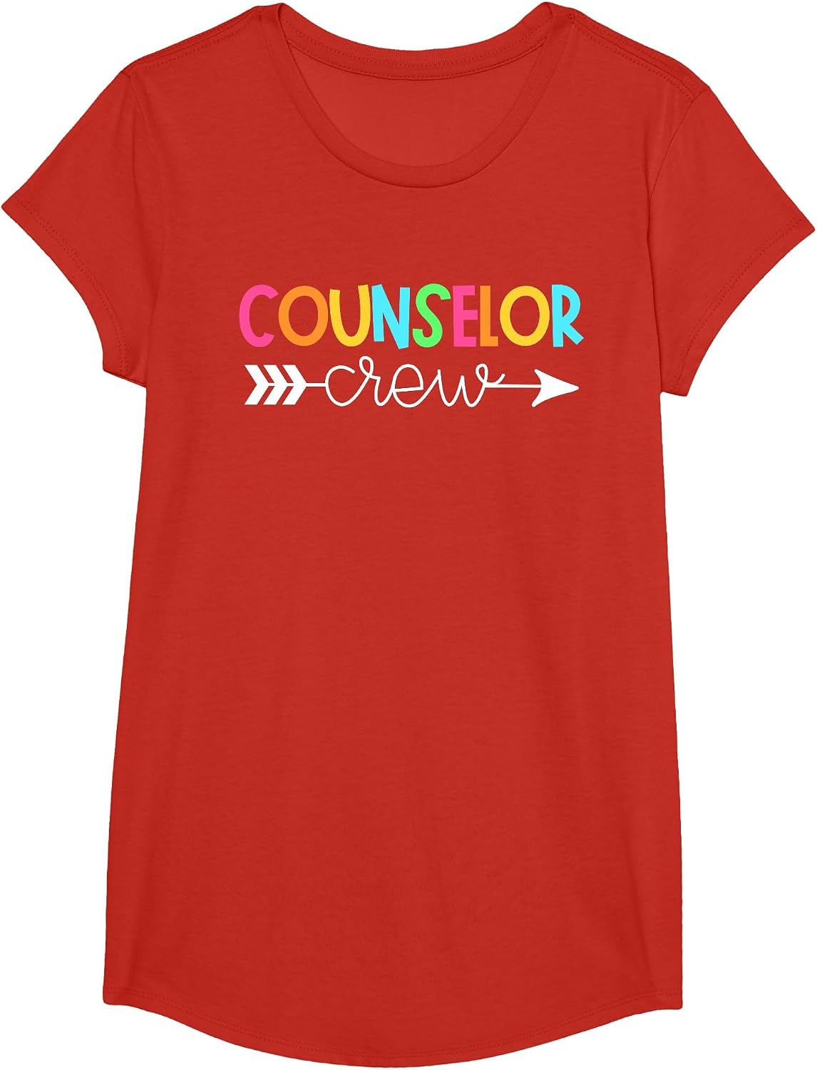 Counselor Team Shirts - Counseling Crew T-Shirt - Girls Red