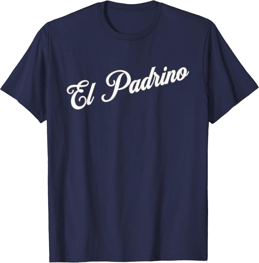 El Padrino, Godfather T-Shirt - Navy Blue