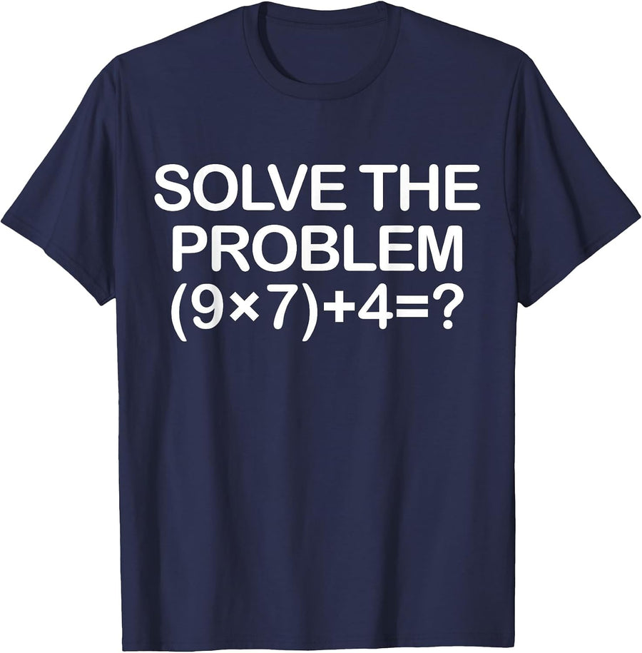 Funny PEMDAS 67 Meme Joke Elementary Math T-Shirt - Navy Blue