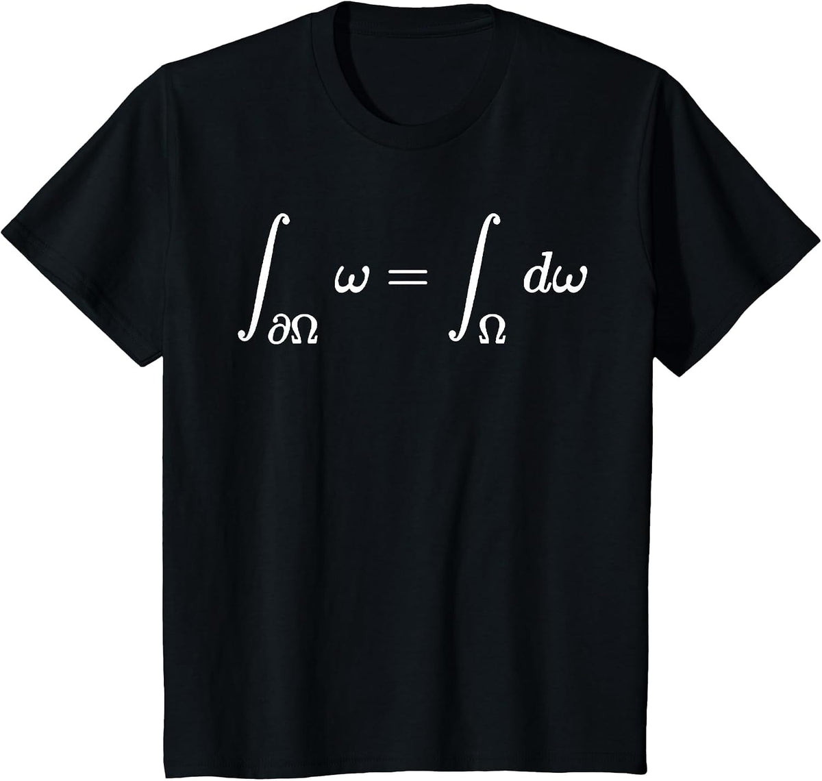 generalised Stokes Theorem, Differential Calculus and Math T-Shirt - Black