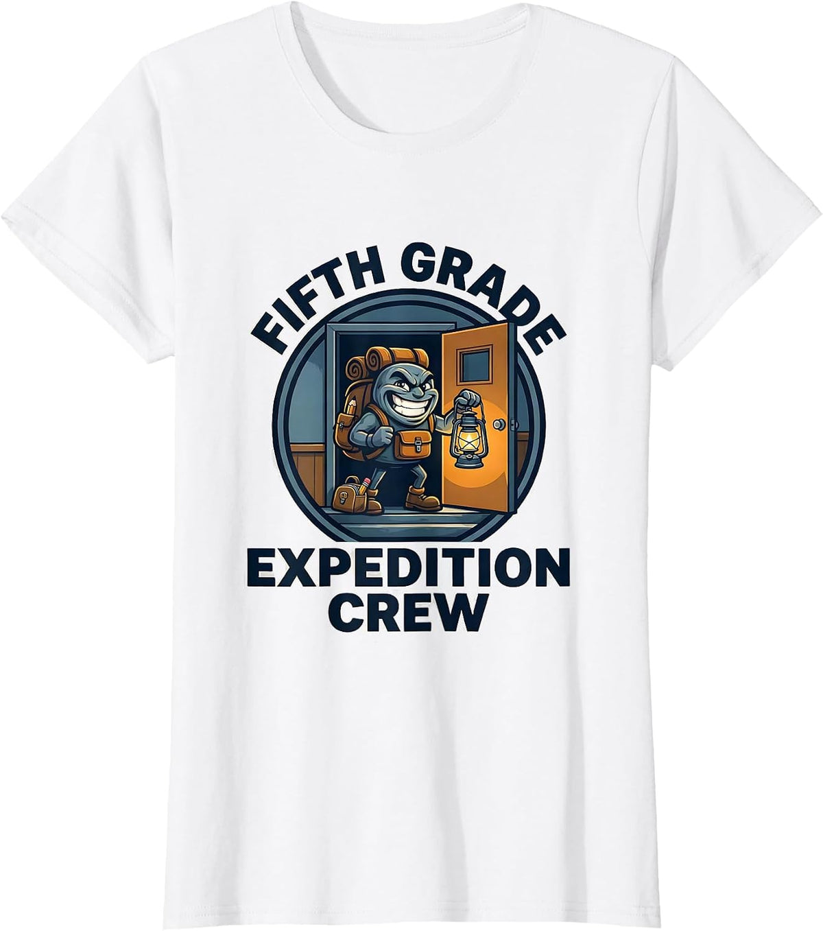 Fifth Grade Expedition Crew Back to School Teacher Student T-Shirt - White