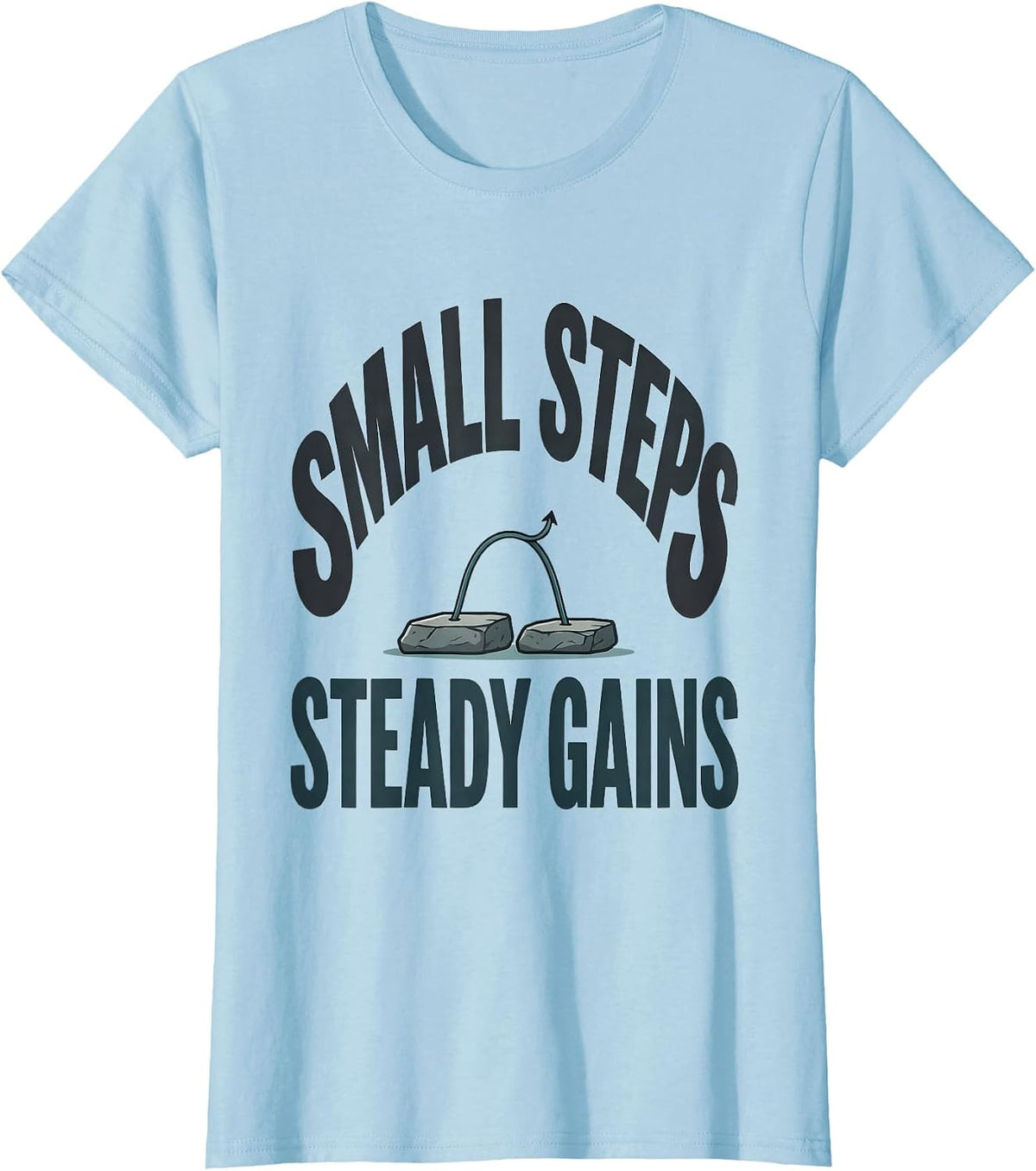 Women's Small Steps Steady Gains Occupational Therapy Physical T-Shirt - Baby Blue