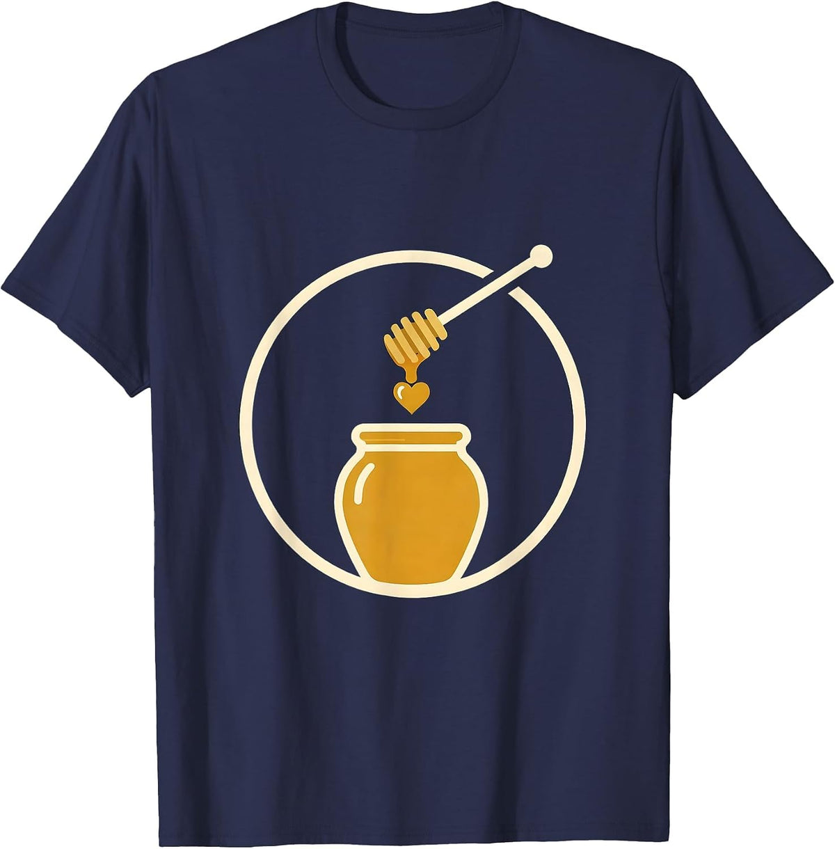 Honey Jar Minimalist Sweet Food Lover Gift T-Shirt - Navy Blue