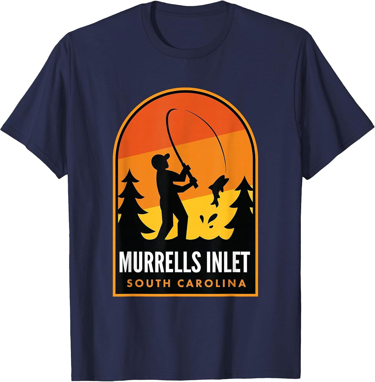Murrells Inlet South Carolina Fishing T-Shirt - Navy Blue