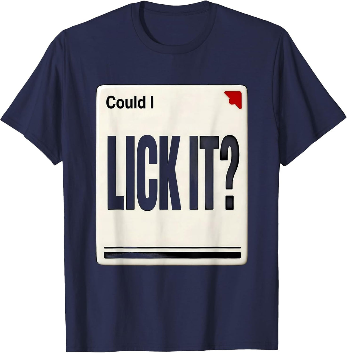 Could I Lick It Funny Periodic Table Science Teacher Gift T-Shirt - Navy Blue