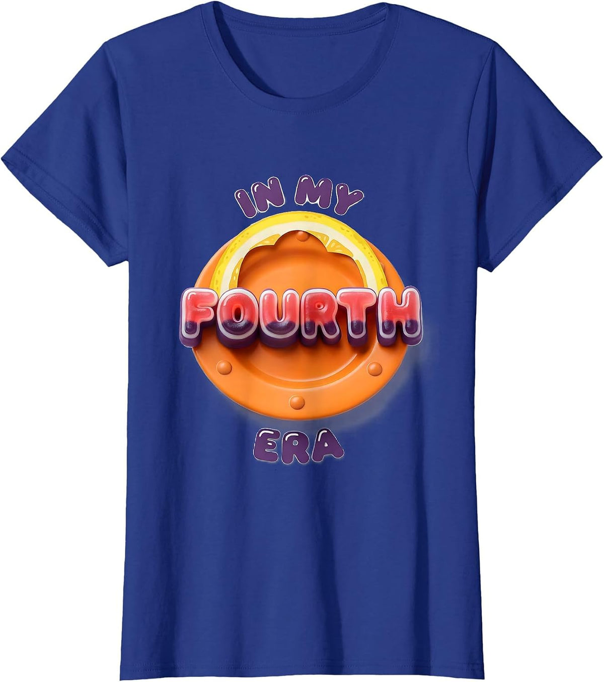 Women's In My Fourth Grade Era Retro Girl Teacher Back To School T-Shirt - Royal Blue