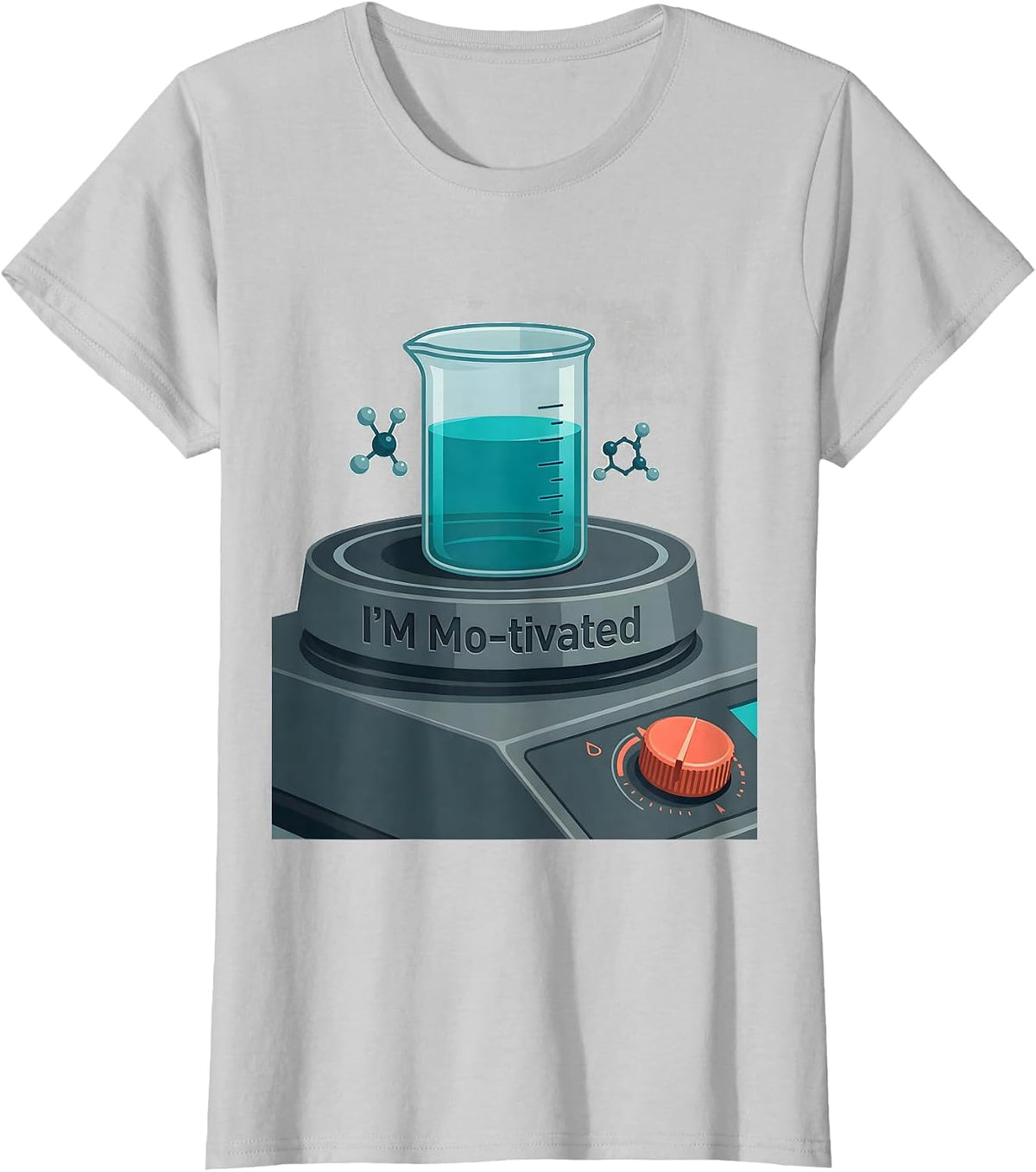 I'm Mo-tivated Funny Chemistry Science Teacher Gift T-Shirt - Silver Grey