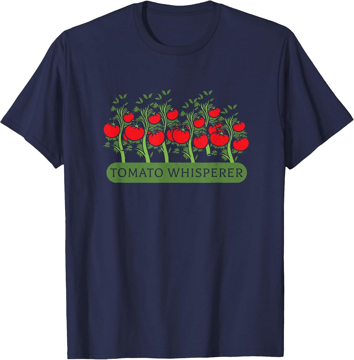 Tomato Whisperer Love Growing Tomatoes T-Shirt - Navy Blue