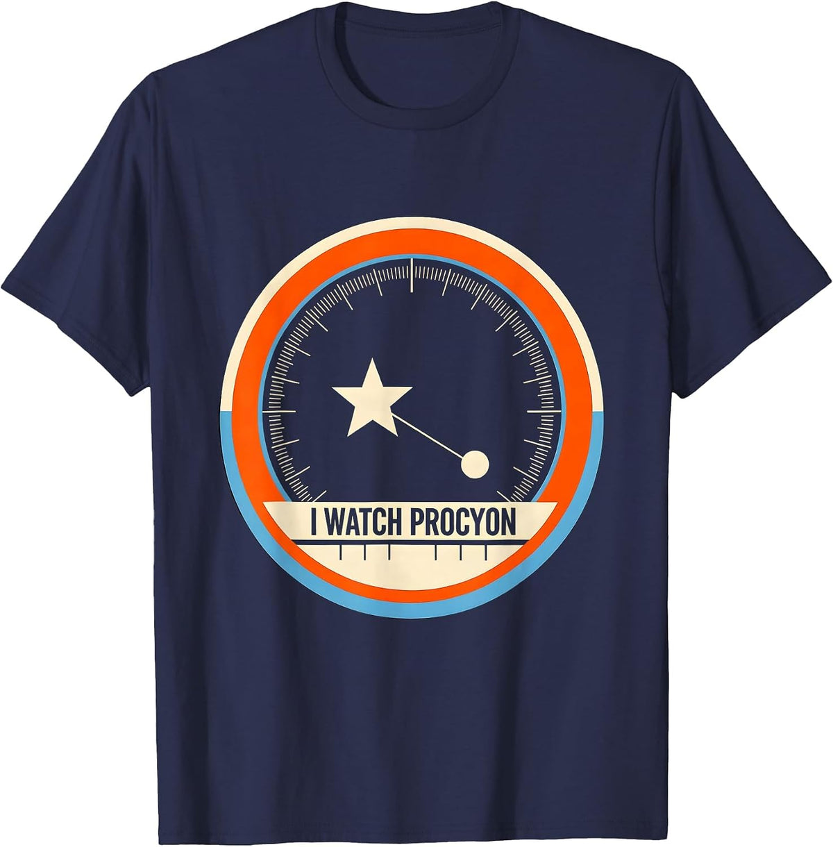 I Watch Procyon Celestial Astronomy Stargazer Nerd Gift T-Shirt - Navy Blue