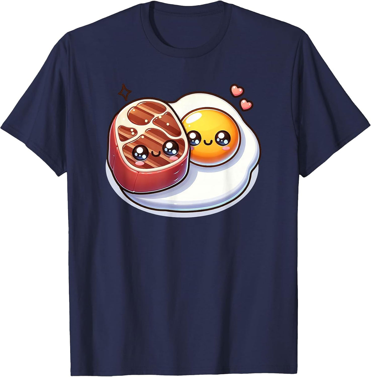 Carnivore Keto Diet Steak Egg Meat Eater Gym Fitness Workout T-Shirt - Navy Blue