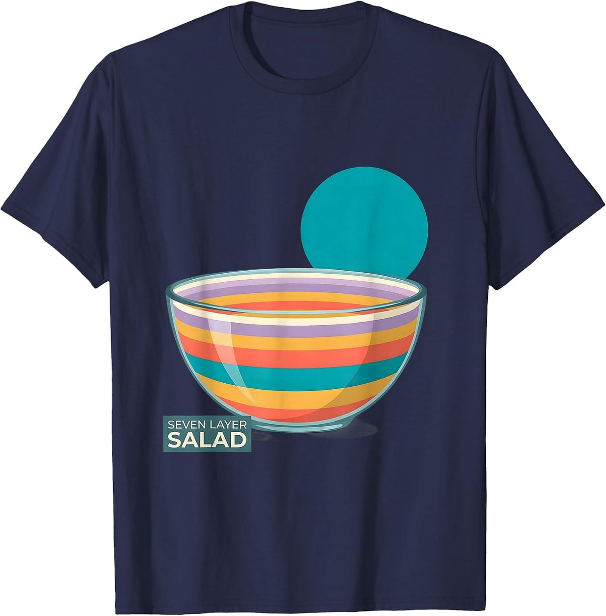 Seven Layer Salad Bootleg 90's Rap Rock Funny T-Shirt - Navy Blue