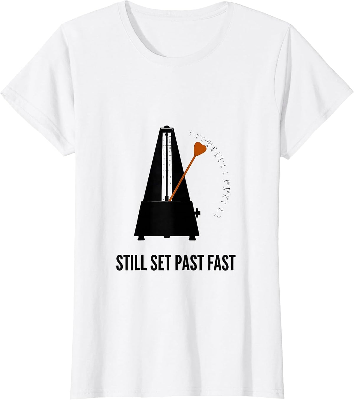 Still Set Past Fast Minimalist Rock Music Fan Retro Vintage T-Shirt - White