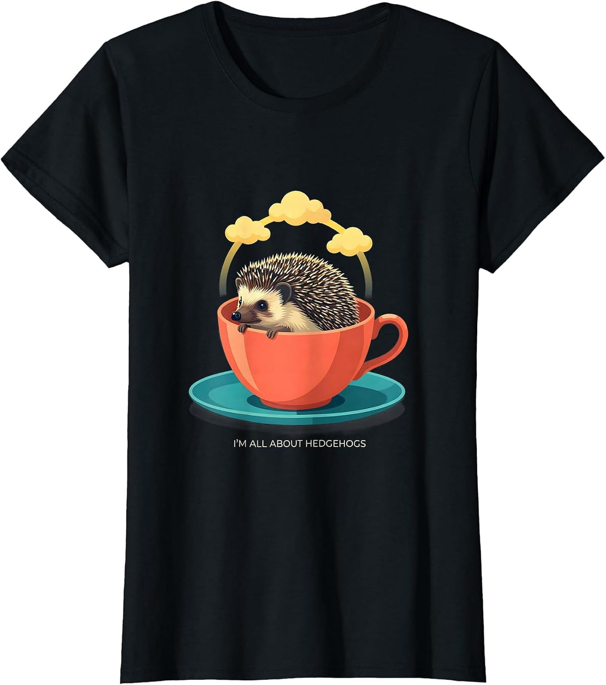 I'm All About Hedgehogs Cute Hedgehog Animal Lover Gift T-Shirt - Black