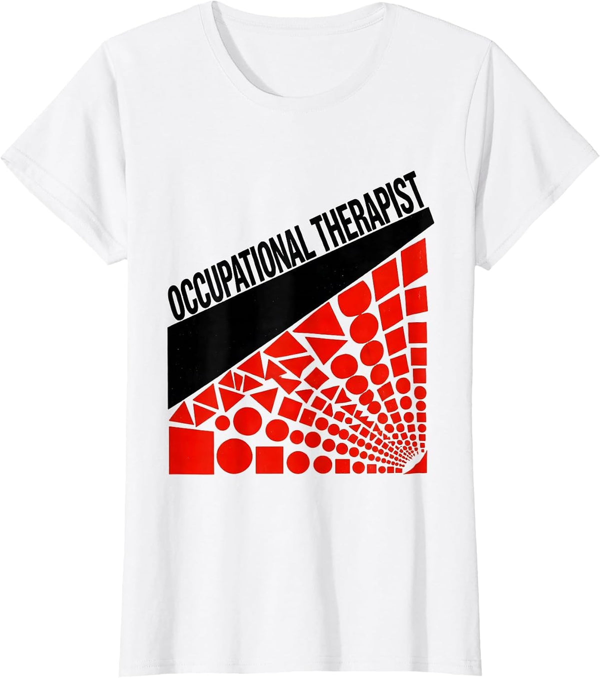 Women's Occupational Therapist Constructivist Poster OT Month Work T-Shirt - White