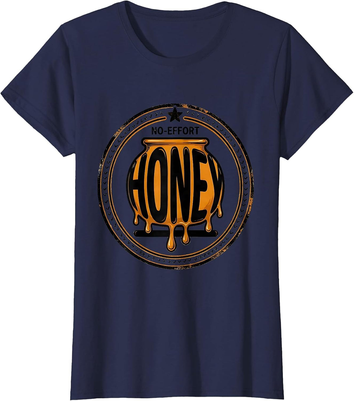 Women's No-Effort Honey Funny Halloween Honeypot Costume Novelty T-Shirt - Navy Blue