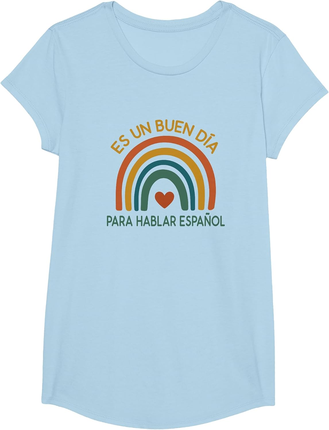 Hablar Espanol Spanish Teacher Maestra Cute Womens T-Shirt - Girls Baby Blue