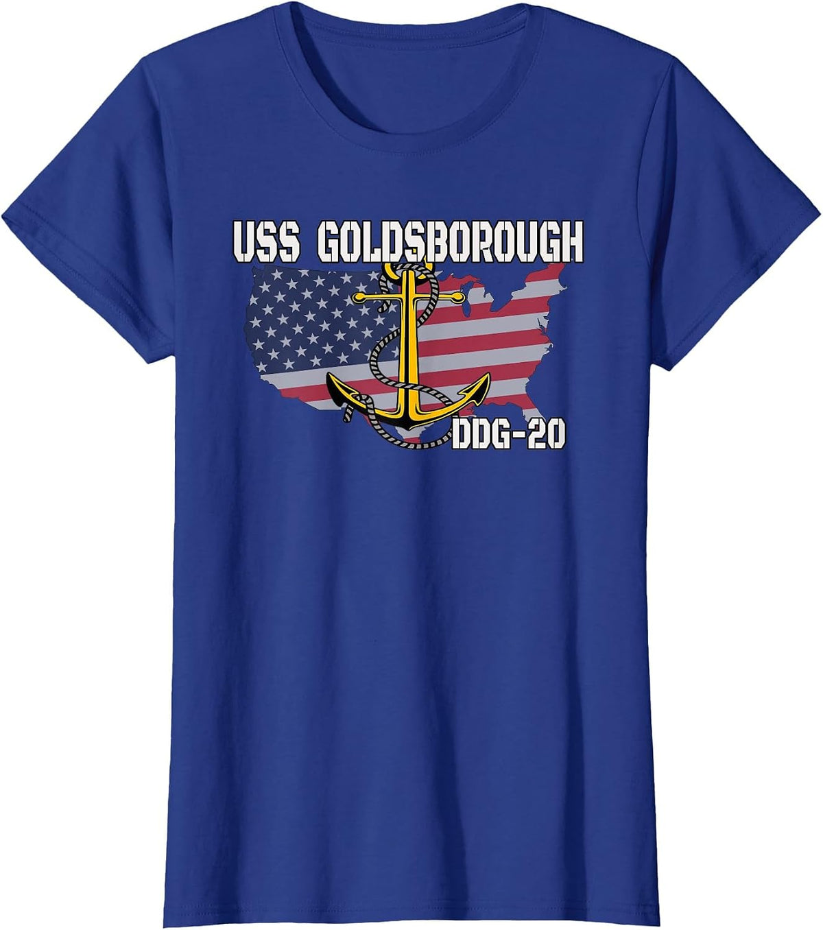 USS Goldsborough DDG-20 Destroyer Veteran Day Father Grandpa T-Shirt - Royal Blue