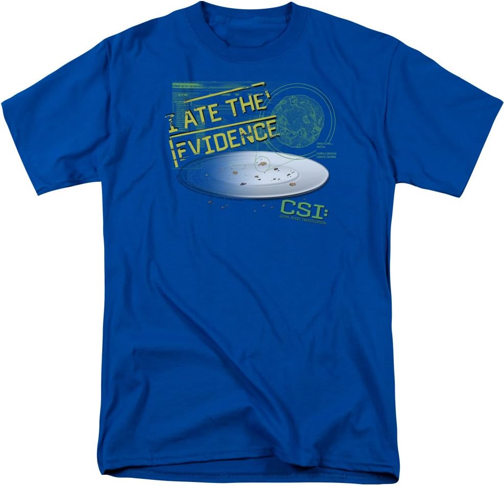 Trevco Csi Do Not Cross Adult T-Shirt Shirt - Royal Blue