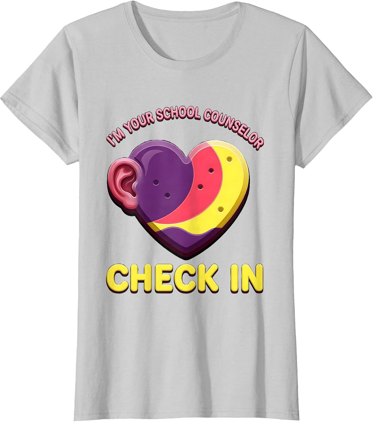 I’m Your School Counselor—Check In Funny School Counselor T-Shirt - Silver Grey