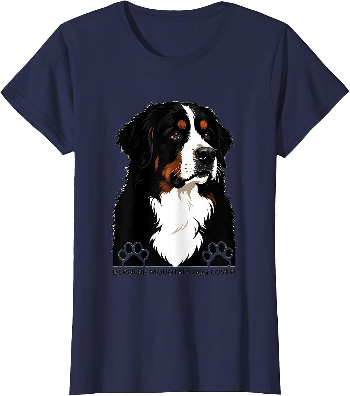 Women's Bernese Mountain Dog Lover Funny Dog Owner Breed Pride T-Shirt - Navy Blue