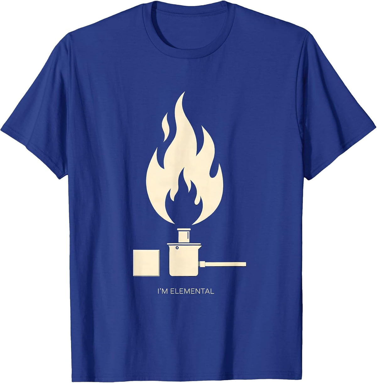 Men's I'm Elemental Silhouette Chemistry Physics Geek Humor T-Shirt - Royal Blue