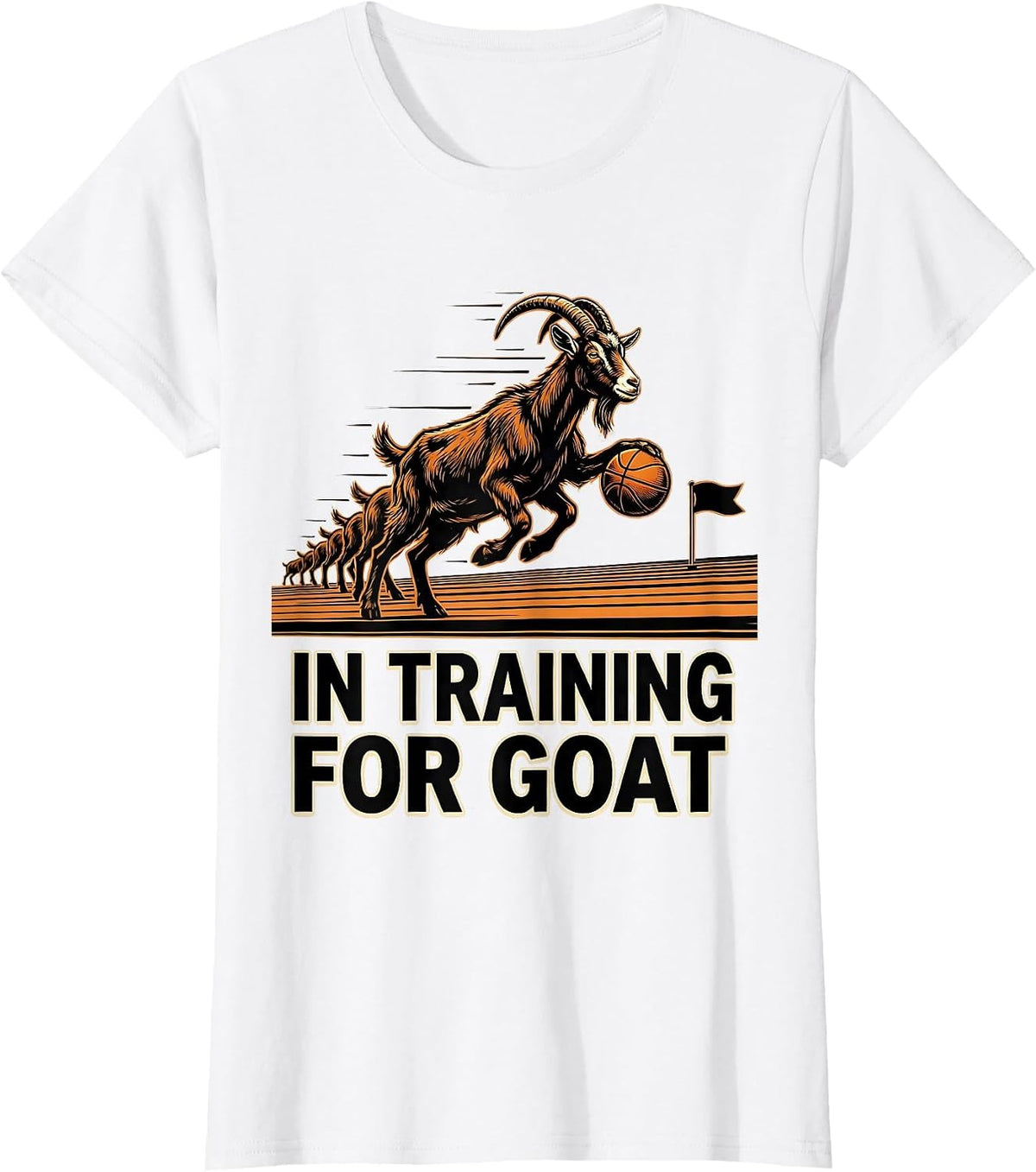 In Training For GOAT Funny Goat Animal Lover Sports Humor T-Shirt - White