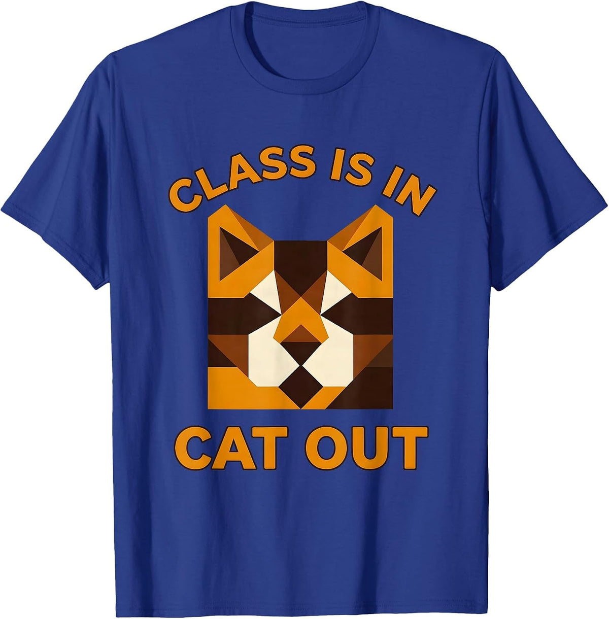 Men's Bengal Cat Lover Back to School Graphic Design T-Shirt - Royal Blue