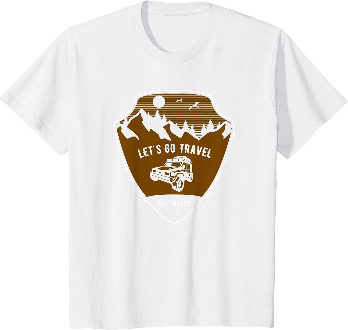 Let's Go Travel Off Roading T-Shirt - White