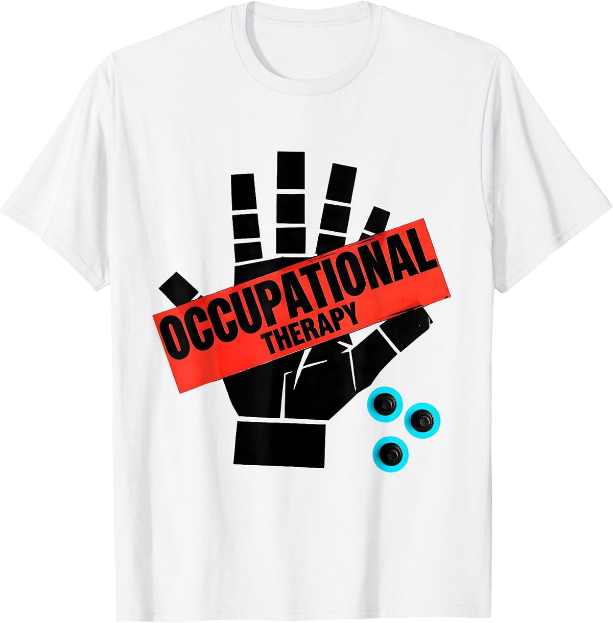 Men's Occupational Therapy New Wave Retro OT Therapist Gift T-Shirt - White
