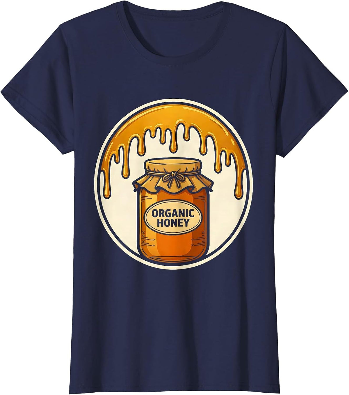 Women's Organic Honey Halloween Honeypot Costume Novelty Funny DIY T-Shirt - Navy Blue