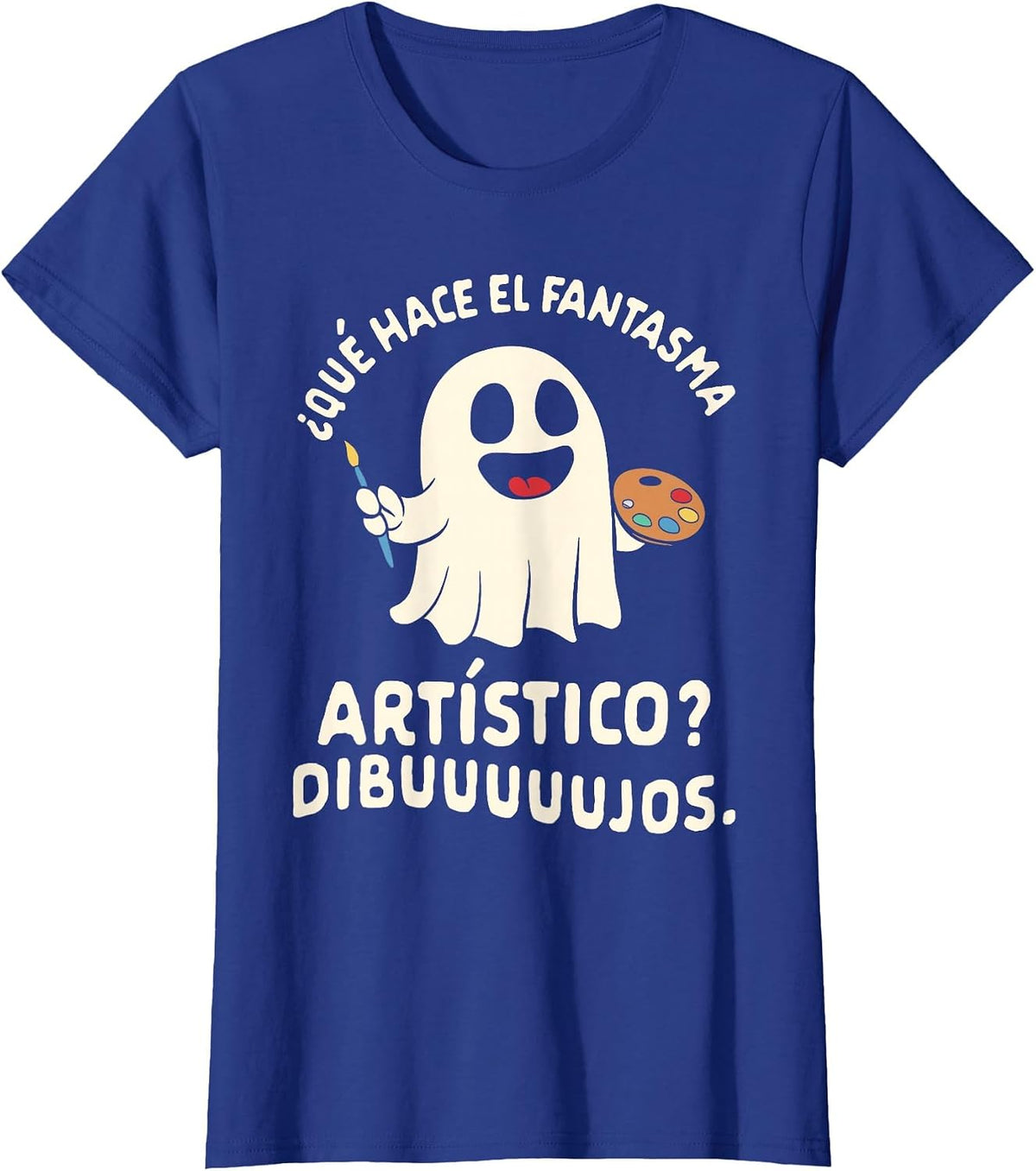 Halloween Spanish Teacher Que Hace El Fantasma Artistico T-Shirt - Royal Blue