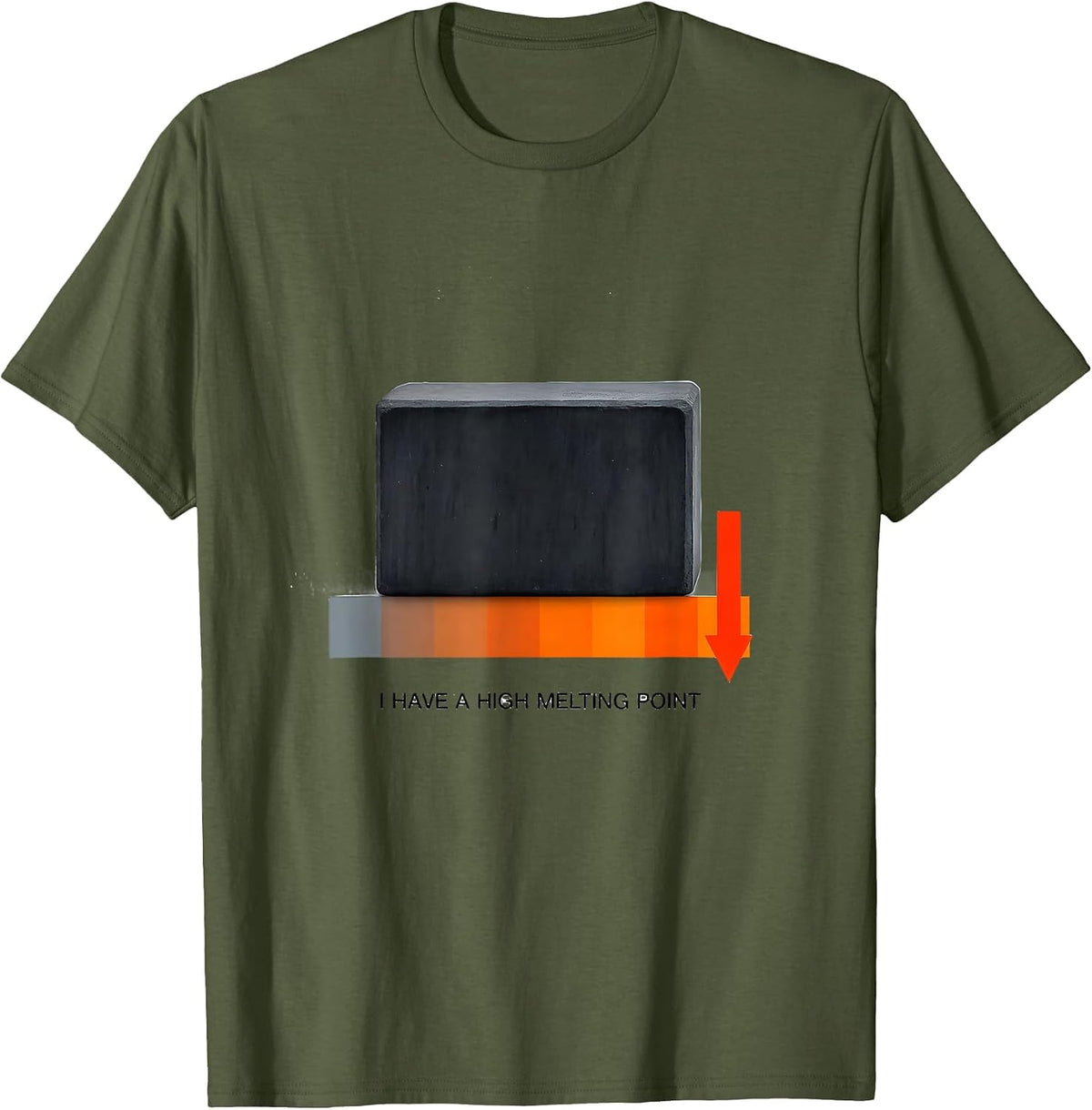 I Have A High Melting Point Funny Science Chemistry Nerd T-Shirt - Olive Green