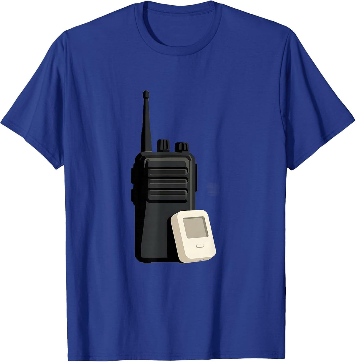Firefighter Radio Baby Monitor Editorial Conceptual T-Shirt - Royal Blue