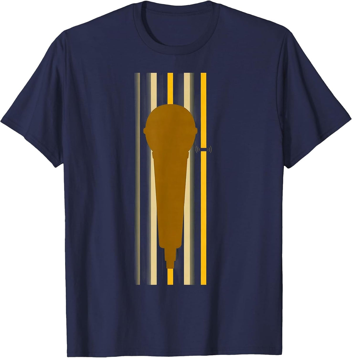 Men's Push To Talk Thin Gold Line 911 Dispatcher Tribute T-Shirt - Navy Blue