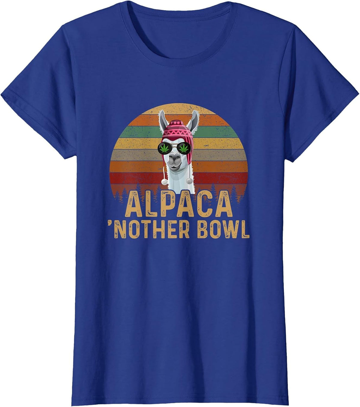 Alpaca 'Nother Bowl, Funny Marijuana T-Shirt - Royal Blue