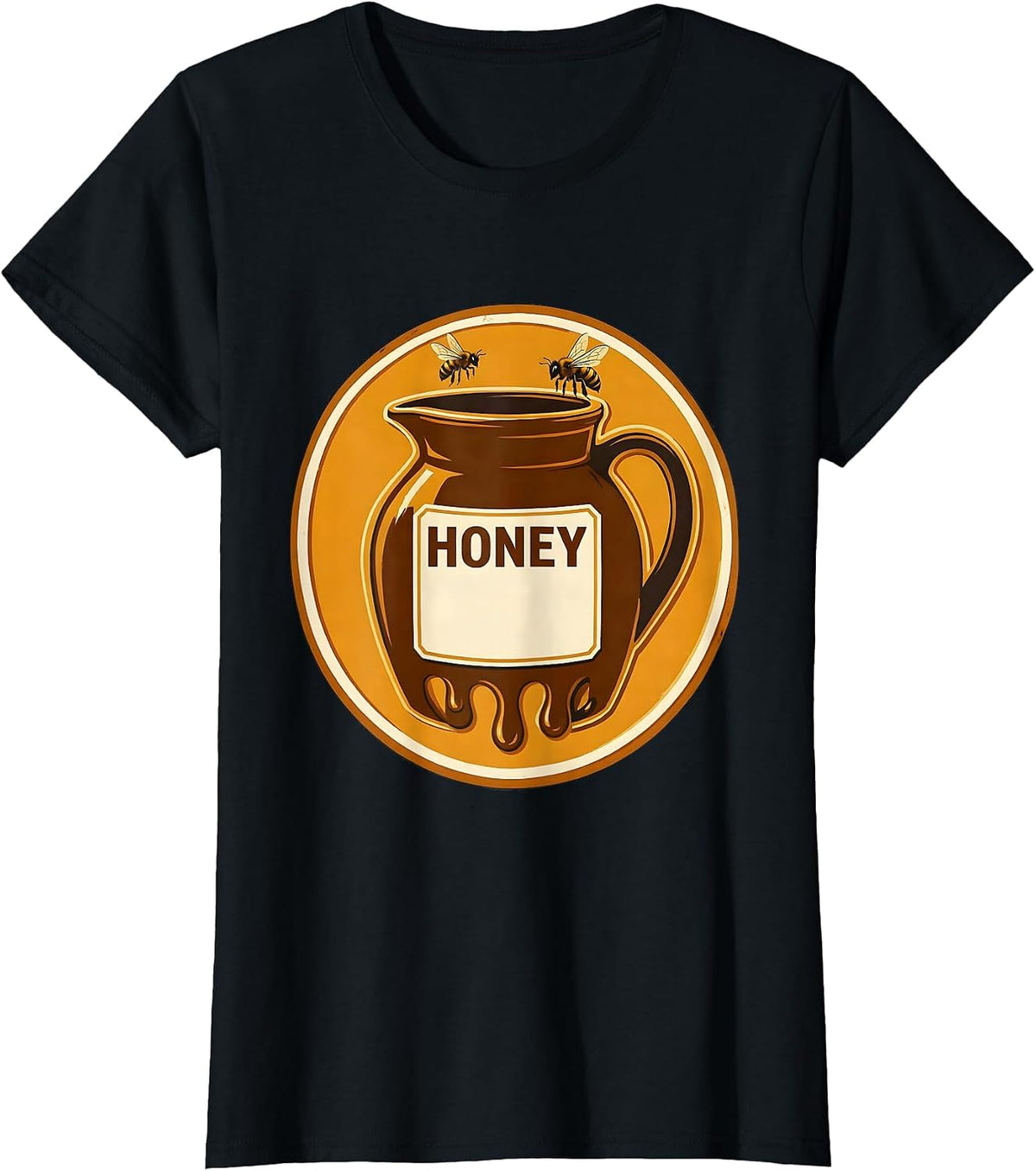 Honey Cute Honey Jar Bee Halloween Costume Matching Group T-Shirt - Black
