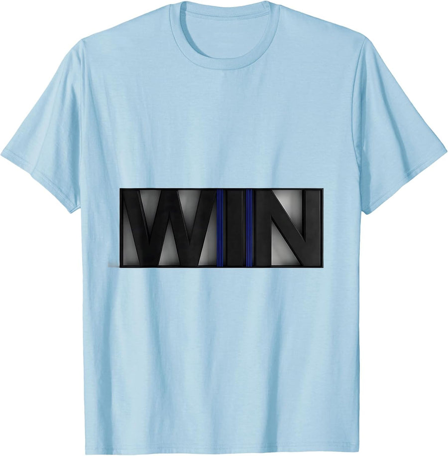 Men's W-I-N Funny Science Chemistry Nerd Humor Periodic Table Gift T-Shirt - Baby Blue
