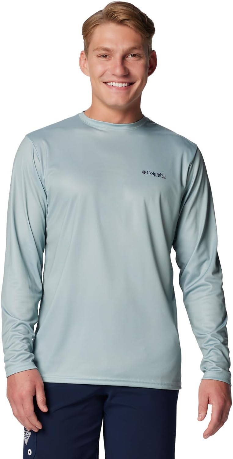 Columbia Men's Terminal Tackle PFG Blackline Long Sleeve - Crushed Blue\/Blackline Trout