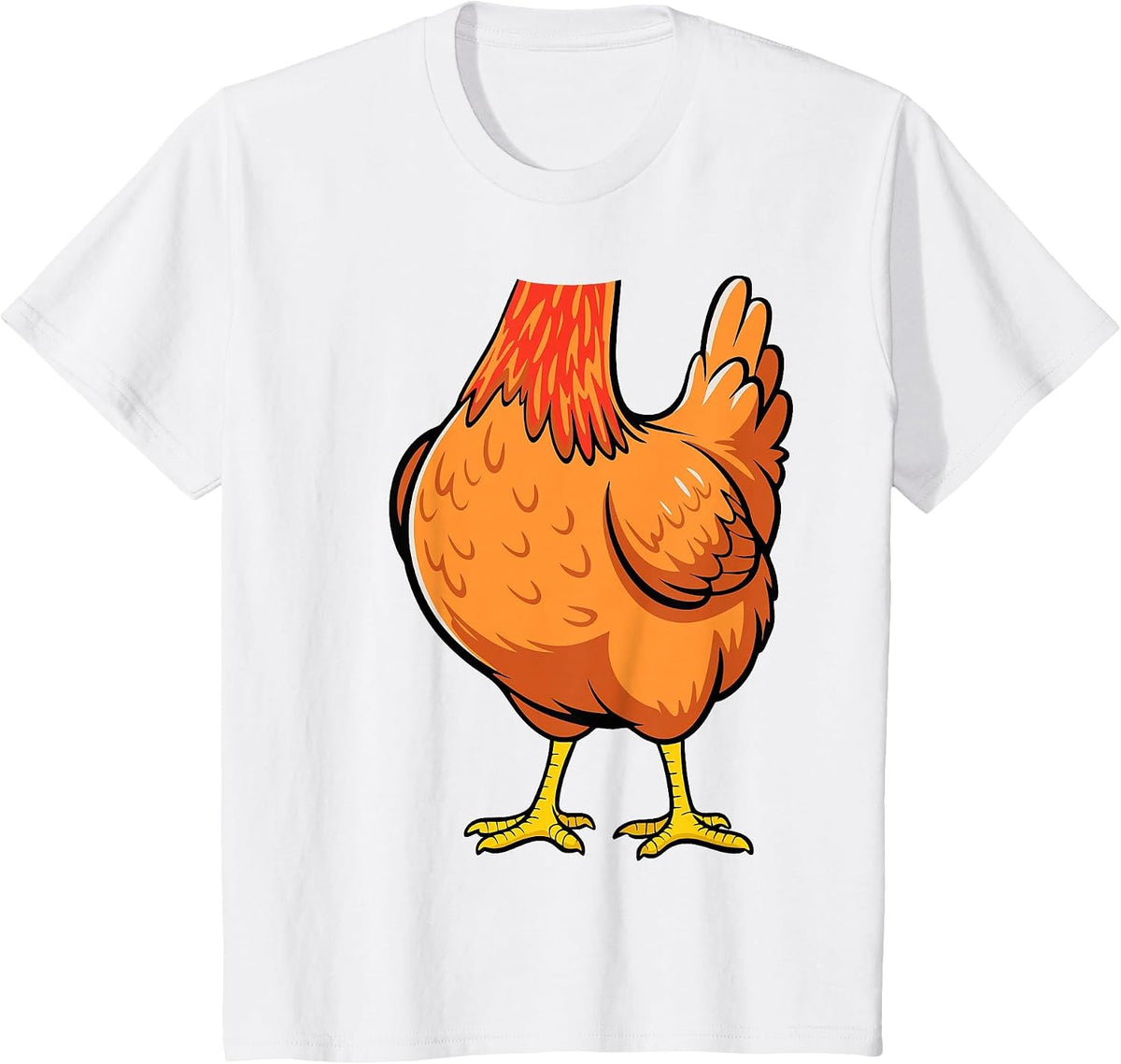 Chicken Shirt Adult Kids Men Women Chicken Hen Body Costume T-Shirt - White
