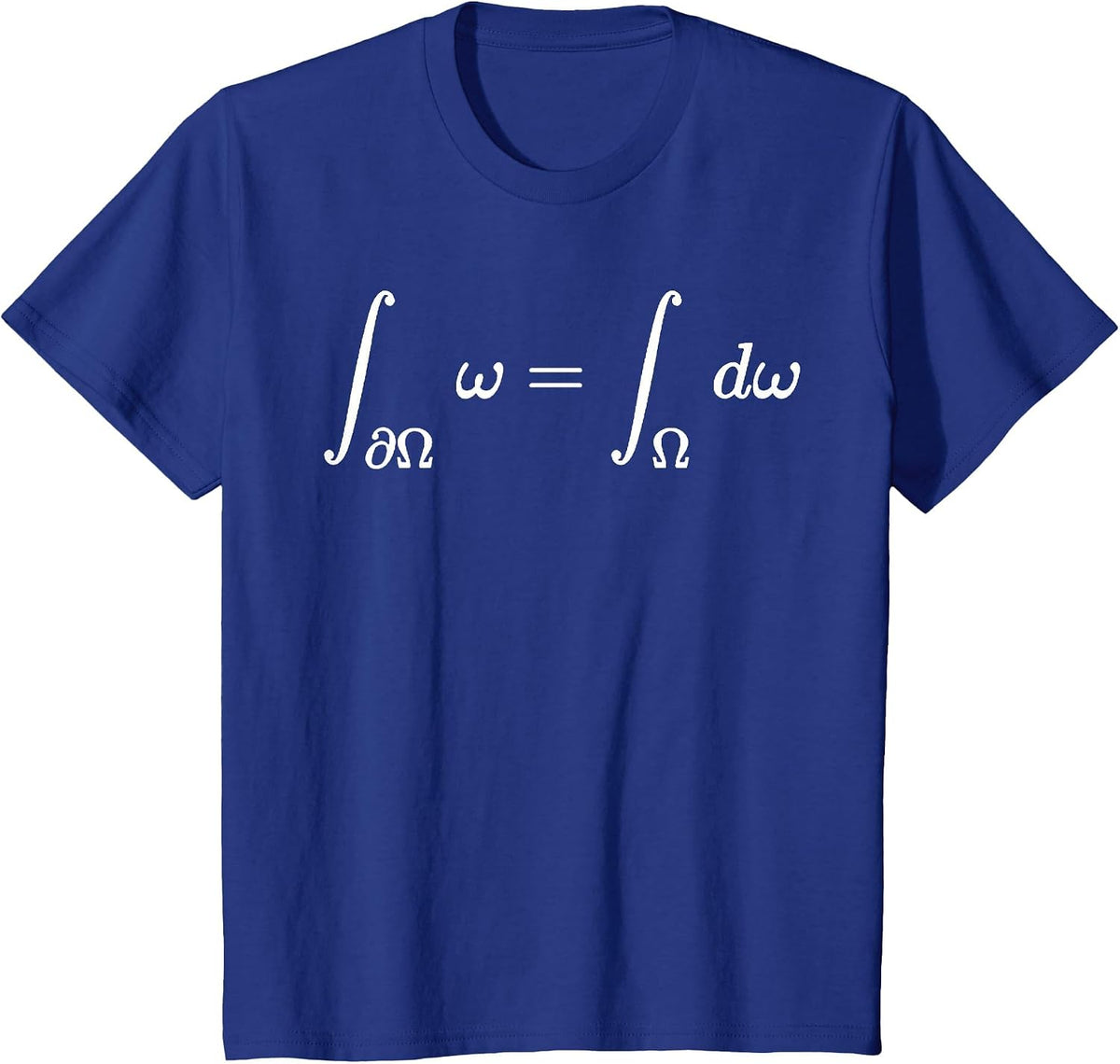 generalised Stokes Theorem, Differential Calculus and Math T-Shirt - Royal Blue