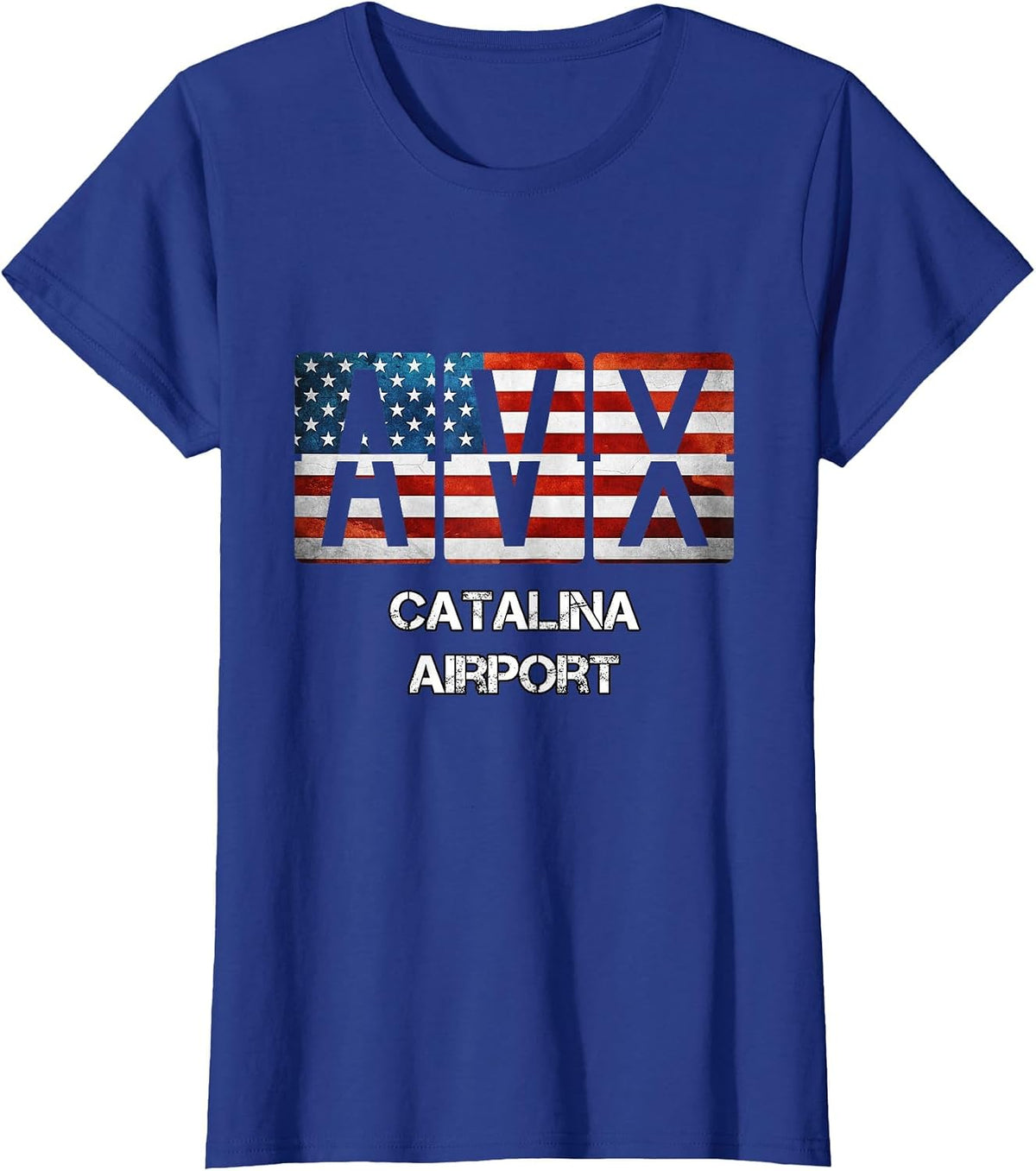 Catalina Airport AVX Aviation Pilot T-Shirt - Royal Blue