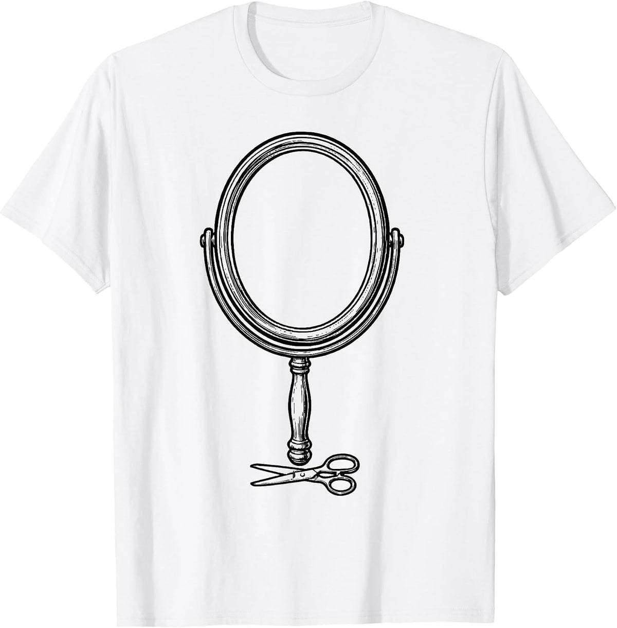 Men's Hand Mirror Barber Humor Vintage Trade Pride Gift T-Shirt - White