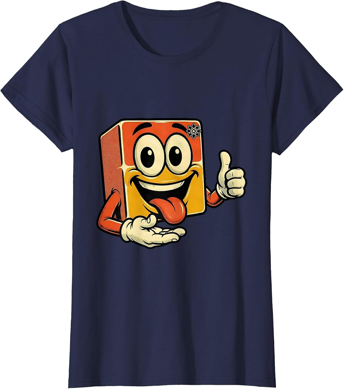 Women's Curious Kid at the Periodic Table Graphic T-Shirt - Navy Blue